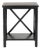 Cross Back End Table in Black For Sale