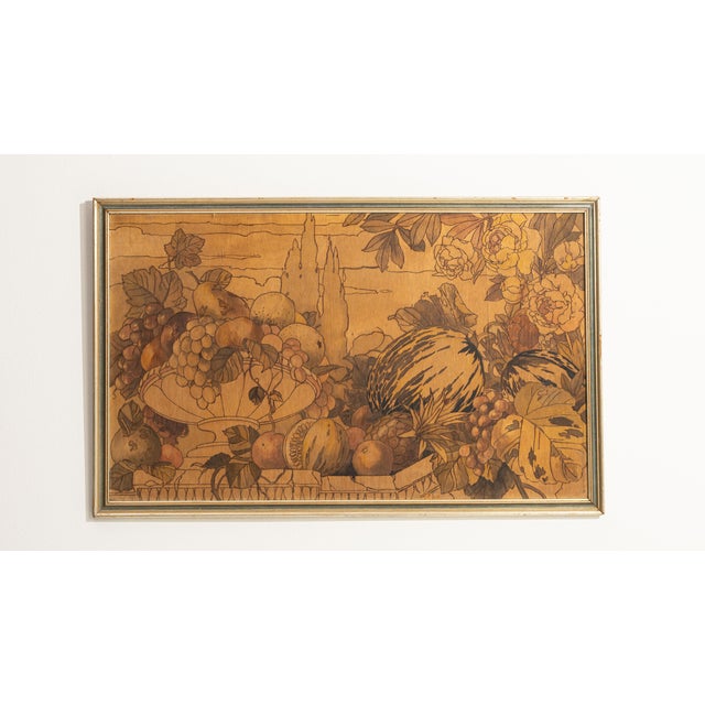 Early 20th Century France Sienna Wood Painting For Sale - Image 11 of 15