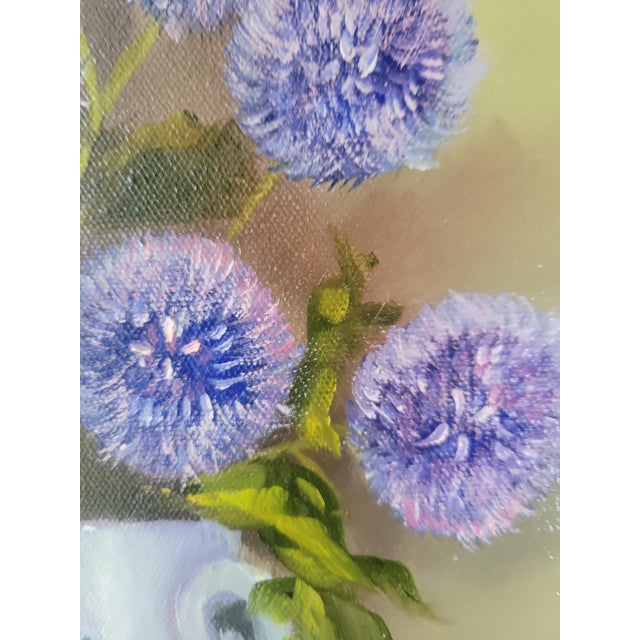 VTG Floral Still Life Canvas Painting Ornate Gilt Frame 16x12 Bouquet Signed For Sale - Image 9 of 15