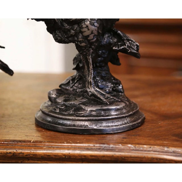 Early 20th Century French Polished Iron Rooster Figure For Sale - Image 4 of 11