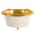 Sherle Wagner Sherle Wagner Gilt Scalloped Empire Over-Edge Sink | Luxury Italian Vanity Basin For Sale - Image 4 of 7