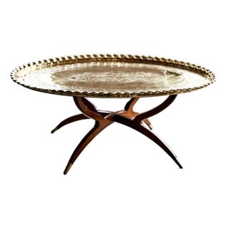 Oval Syrian Tray Table, Mid 20th C. For Sale