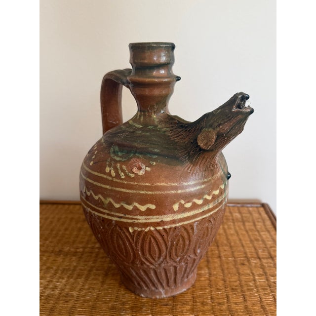Antique Zoomorphic Earthenware Ewer, Southern France/Northern Italy, 19th Century For Sale - Image 4 of 4