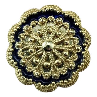 Mid 20th Century 18 Karat Yellow Gold Floral Rope and Bead Design Ring For Sale