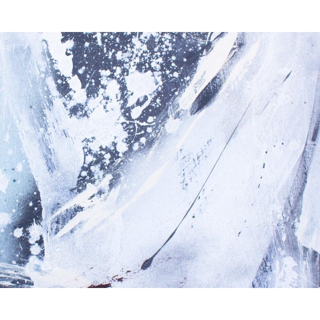An acrylic and enamel on canvas painting by the American artist Martha Kaplan. Titled "White Tree Kimono," this abstract...