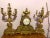 Metal 19th Century French Napoleon III Ormolu Table/Mantle Clock With Candelabras - 3 Piece Set For Sale - Image 7 of 12