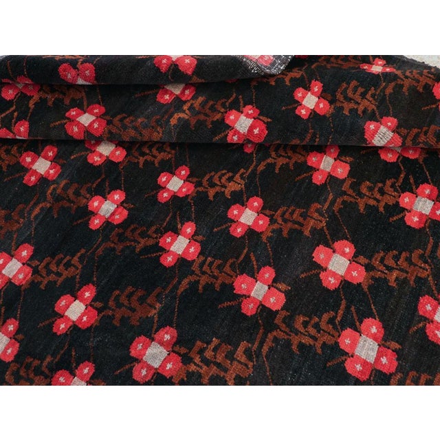 Black Galerie Shabab Collection Mid-20th Century Turkish Anatolian Carpet For Sale - Image 8 of 8
