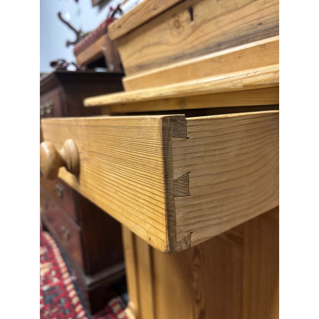 Brown 19th Century European Pine Sideboard Dresser Base For Sale - Image 8 of 8