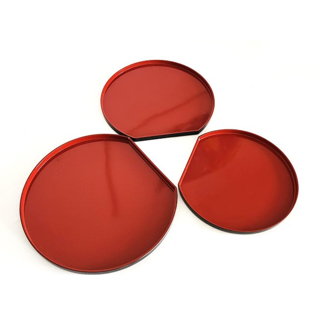 1980s 1970s Lacquer Nesting Trays by Larry Laslo for Mikasa, Set of 3 For Sale - Image 5 of 12