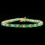 Contemporary 9 Ct Natural Brazilian Emerald and Diamond Tennis Bracelet 14 Karat Yellow Gold For Sale - Image 3 of 18
