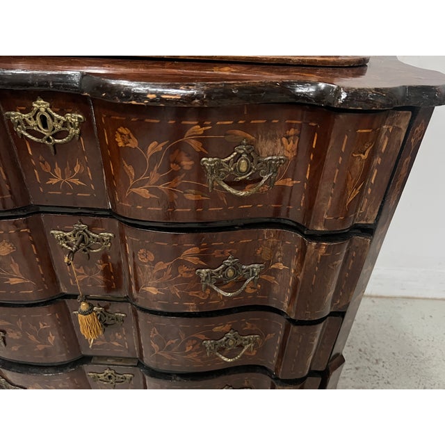 Dutch Inlaid Wood 2-Body Display Cabinet, 19th Century For Sale - Image 16 of 18