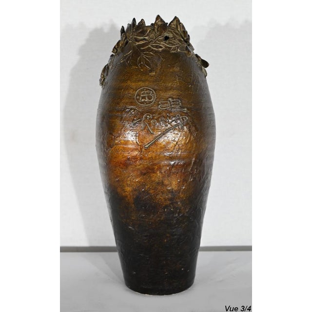 Art Nouveau Enameled Ceramic Vase by Korina, 1900s For Sale - Image 13 of 18