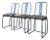 1960s Set of 3 François Arnal for Atelier a Chrome Side Chairs With Custom Animal Print Upholstery For Sale