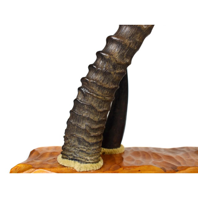 Early 20th Century Early 20 Century Antelope Horn Desk Letter Paper Organizer For Sale - Image 5 of 11