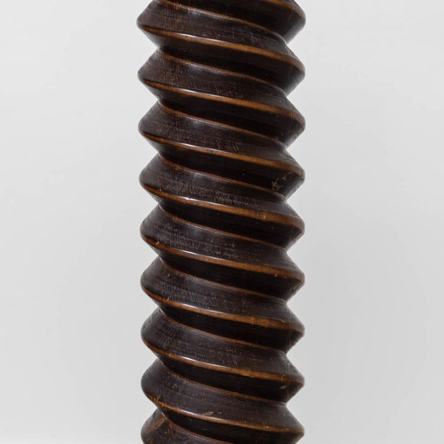 1940s French Twisted Wood Pedestal Table For Sale - Image 10 of 12