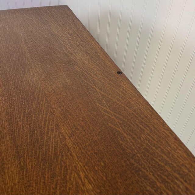 Antique Tiger Oak Serpentine 5-Drawer Dresser For Sale - Image 10 of 13