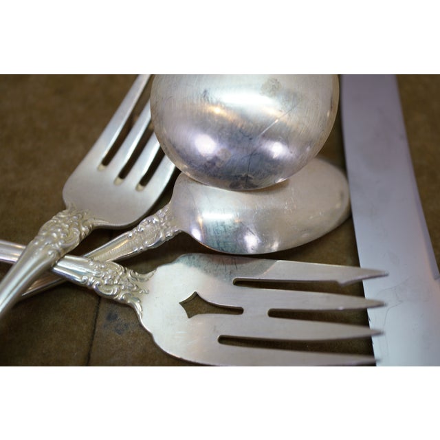 Mid 20th Century Towle "Old Mirror" Baroque Sterling Silver Flatware Service - 40 pcs For Sale - Image 16 of 16