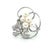 Metal 1990s Mikimoto Estate Akoya Pearl Brooch Pin Sterling Silver For Sale - Image 7 of 8