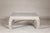Asian Teak Ming Style Whitewash Coffee Table with Chow Legs and Carved Apron For Sale - Image 3 of 12