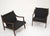 Mid-Century Modern Wood and Fabric Lounge Chairs, 1960, Set of 2 For Sale - Image 4 of 18
