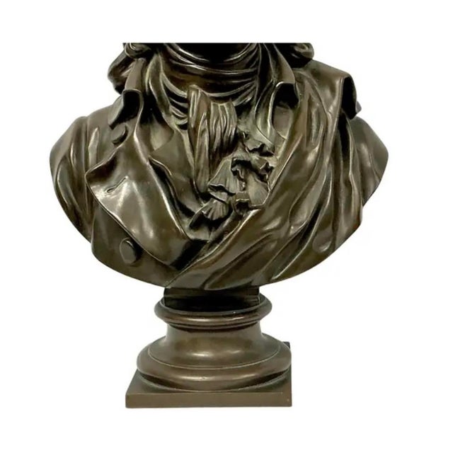 Neoclassical F. Barbedienne Bronze Bust of Friedrich Schiller For Sale - Image 3 of 10