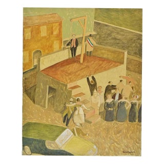 Alberto Gallerati, Hanging a Woman, Oil on Canvas, 1970s For Sale