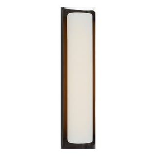 Windsor Smith for Visual Comfort Signature Penumbra 21" Sconce in Bronze and Linen For Sale
