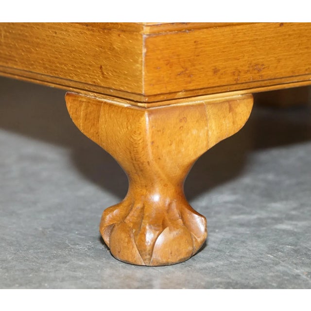 Burl Walnut Claw & Ball Foot Side End Lamp Wine Tables, Set of 2 For Sale - Image 9 of 18