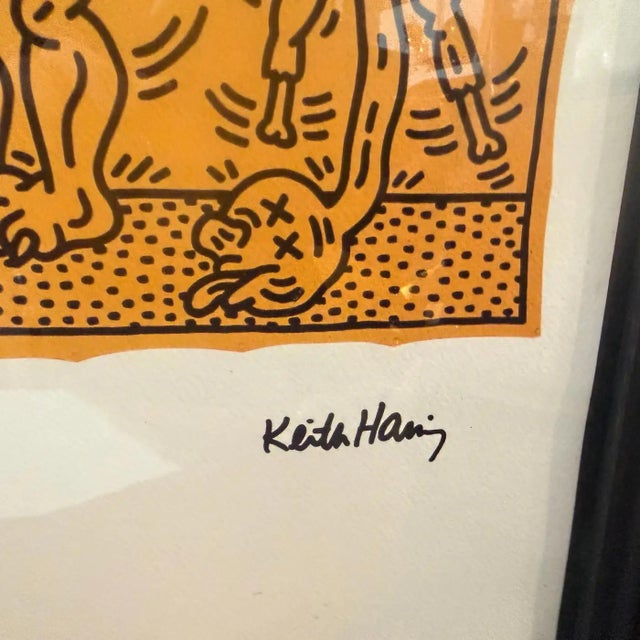 Pop Art 21st Century Keith Haring Pop Art Framed 63/150 Untitled Lithography For Sale - Image 3 of 14