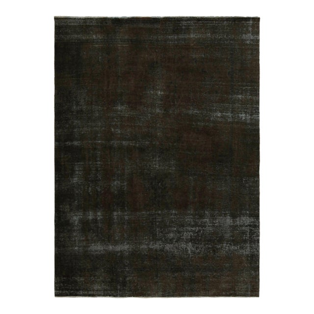 Vintage Persian Rug in Green and Brown, by Rug & Kilim For Sale