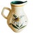 Vintage Mid-century Flora Plateel Gouda jug, Betty decor, made of cream-white ceramic with graphic flowers from the 1960s....