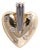 Vintage 14k Gold 0.50 Carats Diamond Heart Pendant For Sale