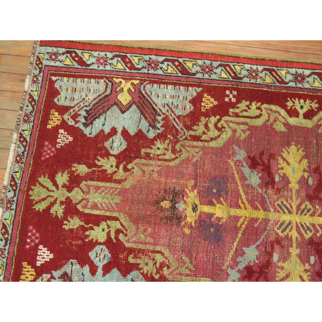 Cranberry 19th Century Antique Turkish Ghiordes Rug For Sale - Image 17 of 18