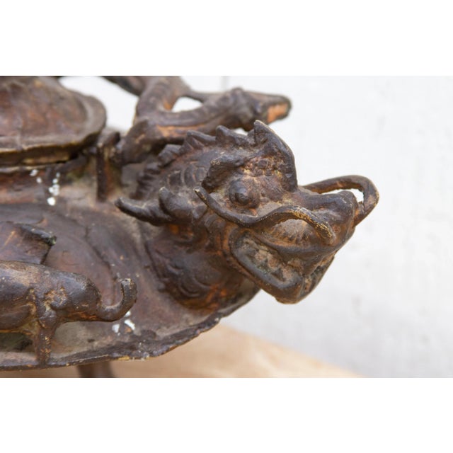 Brown Large Ancient Dragon Tea Pot For Sale - Image 8 of 11