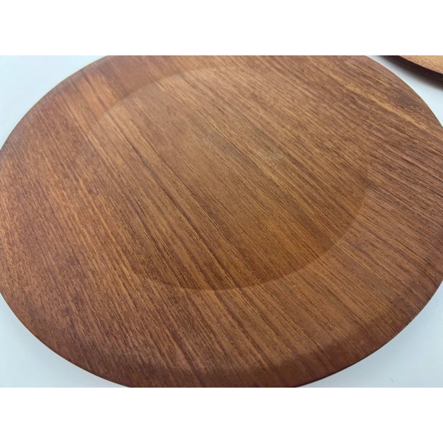 Danish Teak Plates by Hafnia, a Pair For Sale In Detroit - Image 6 of 12
