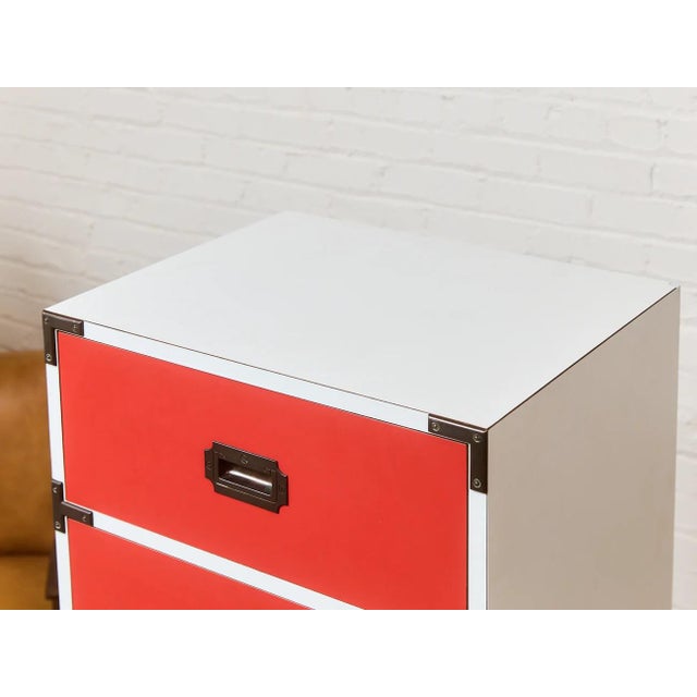 Vintage 1970s Colormates Tallboy Dresser: Mid-Century Modern Red Chest of Drawers For Sale - Image 12 of 12