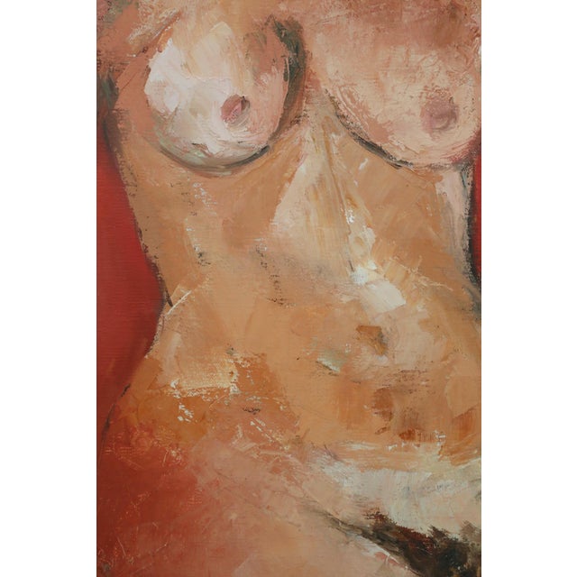 An original painting by Sandra Orlovsky, sourced directly from the artist’s home estate. This modernist figurative work...