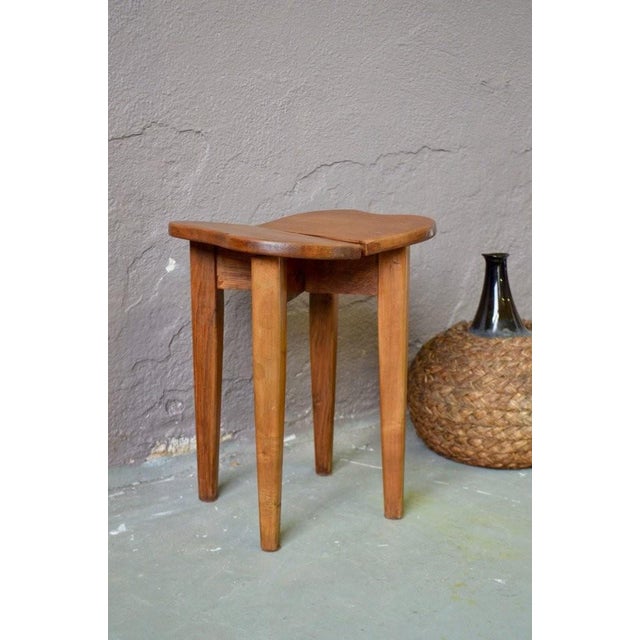 Charming and genuine, this solid oak clover stool perfectly captures the creative spirit of post-war France. Designed by...