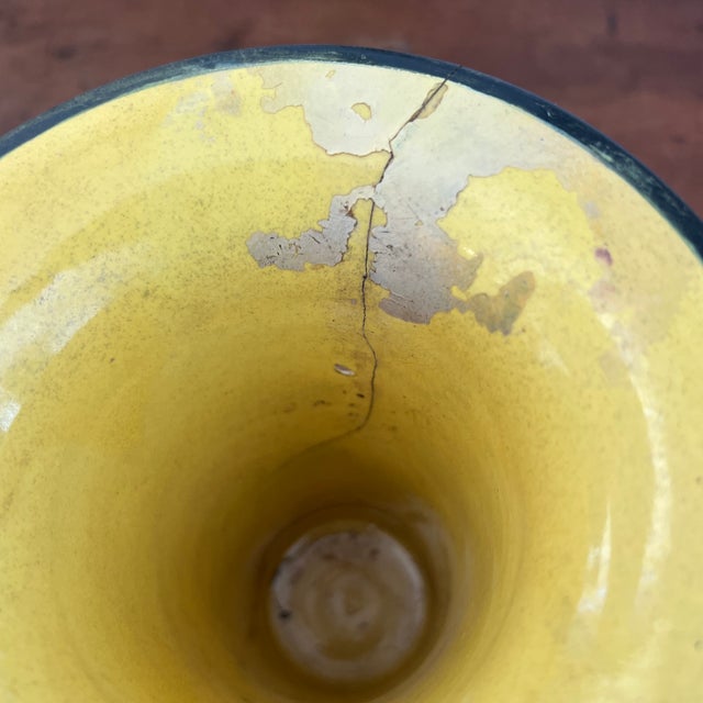 Collection of Antique Early 19th Century Bright Yellow Vases For Sale - Image 10 of 12