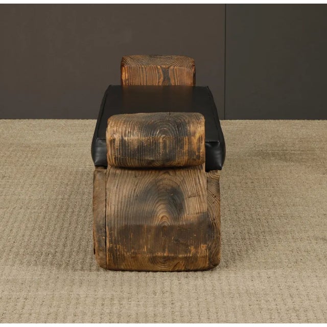 Vintage Mid-Century Tiki Polynesian Carved Wood Bench by Witco, 1960s For Sale - Image 9 of 18