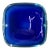 Mid-Century Modern Square Blue Murano Glass Bowl, Italy, 1960s, Attributed to Flavio Poli for Seguso For Sale
