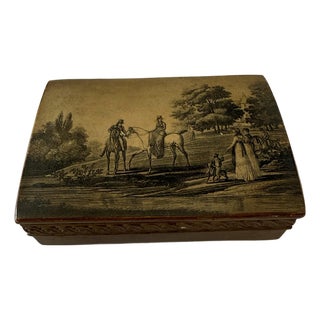 Vintage Italian Borghese Gold Gilt Chalk Ware Trinket Vanity Box For Sale