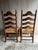 Mid 20th Century Vintage Pair of French Country Ladder Back Rush Seat Chairs For Sale - Image 5 of 12