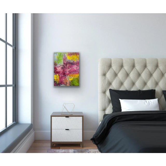 2023 "In Between" Expressionist Figurative Acrylic & Oil Painting on Denim by Thierry Hennequin Sublime new painting by...