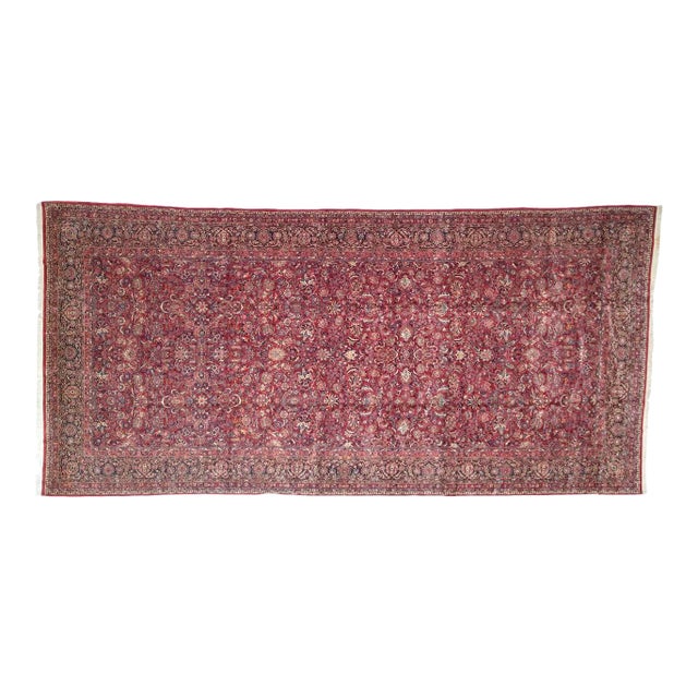 1930s Vintage Persian Kashan Rug For Sale