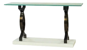 Modern Glass Top Console Table