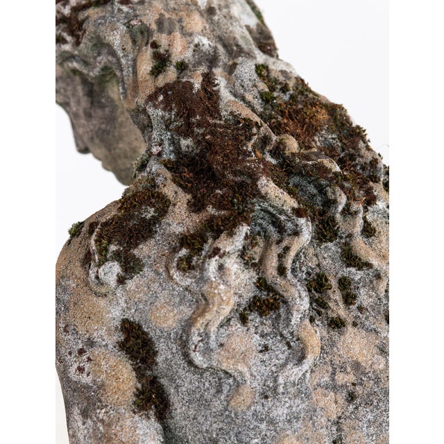 Composite Stone Weathered Garden Statue of Maiden or Goddess, England Mid 20th C. For Sale - Image 12 of 18