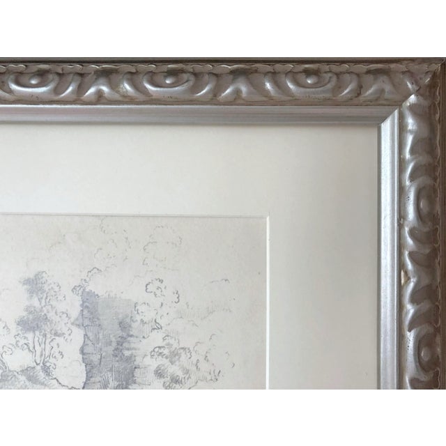 Drawing/Sketching Materials 19th Century Antique English Graphite Landscape Drawing For Sale - Image 7 of 8