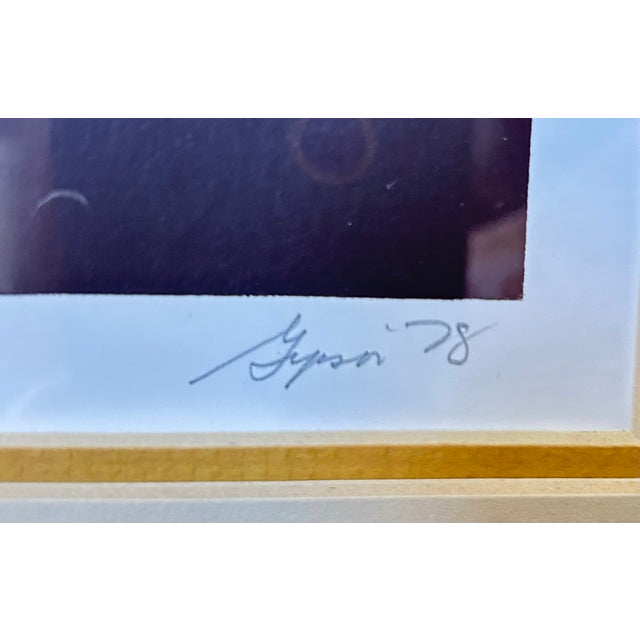 Contemporary e.t. Gipson 1978 One-of-One Minimalist Serigraph Monoprint, Framed For Sale - Image 3 of 9