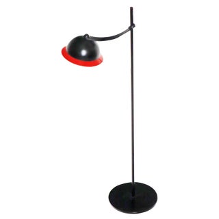 Minimalist Black and Red Desk Lamp by Schweitzer, 1980s For Sale